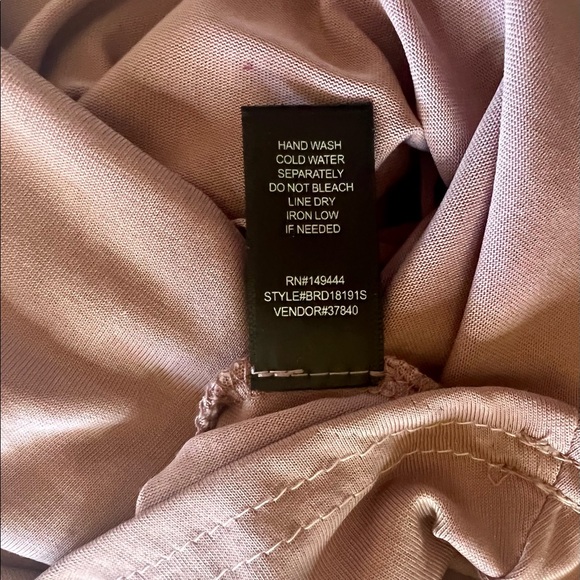 New Red by BKE Rose Pink Lace Up High Low Top tunic Med - Picture 6 of 7